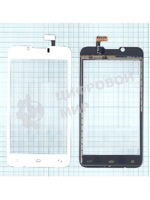 Сенсорное стекло (тачскрин) для Fly IQ441 Radiance, белое