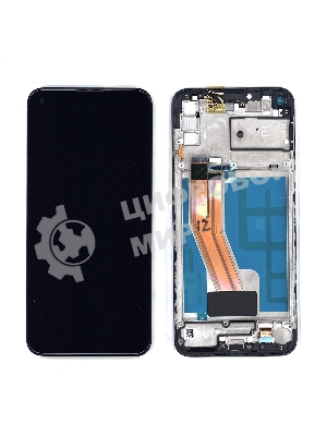 Дисплей для Samsung Galaxy M11 SM-M115 черный с рамкой