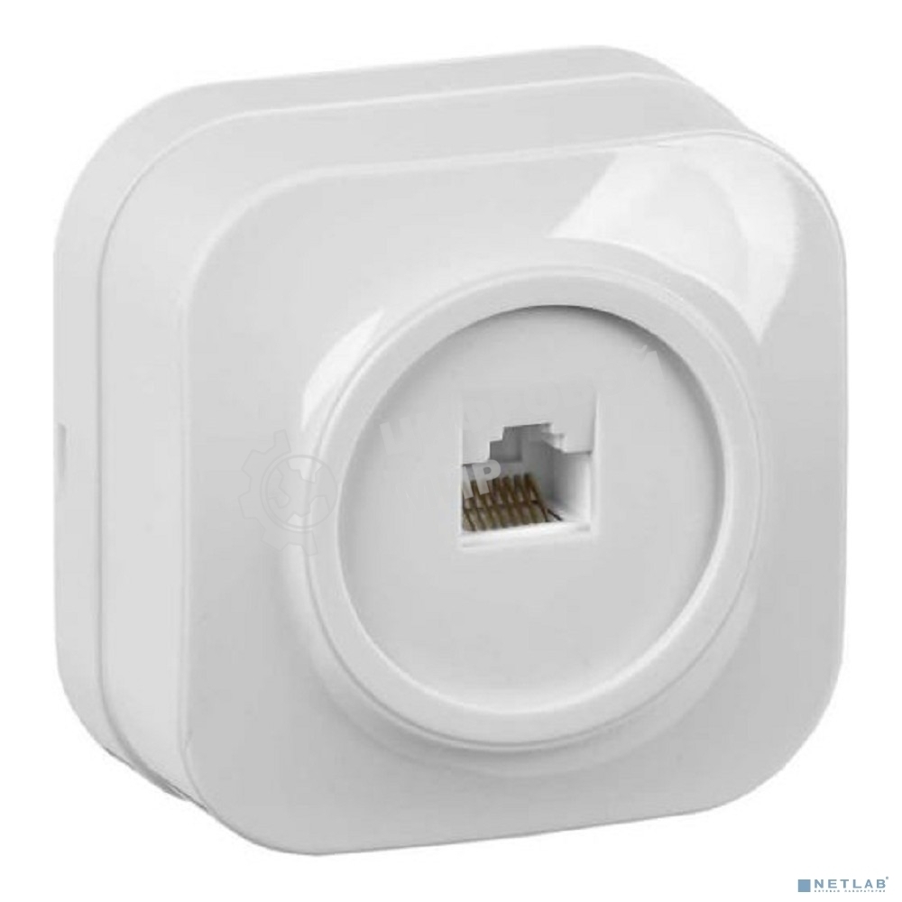 Розетка компьютерная 1-м ОП Glory РК10-ХБ белый IEK EKH10-K01