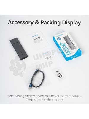 Корпус для SSD Vention USB 3.1 Gen 2-C M.2 NVMe Серый