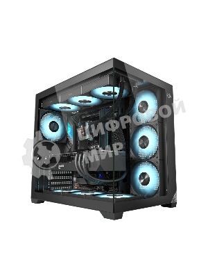 Компьютерный корпус без блока питания PCCooler C3T700 BK, Midi-Tower, TG, no fans, 1xUSB-A 3.0 + 1xUSB-A 2.0 + 1xUSB-C, ATX, mATX, mITX черный
