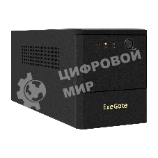 Источник бесперебойного питания ExeGate Power NB-2200.LED.AVR.4SH (2200VA/1300W, LED, AVR, 4*Schuko, батарея 12V 9Ah - 2 шт., металлический корпус, Black)