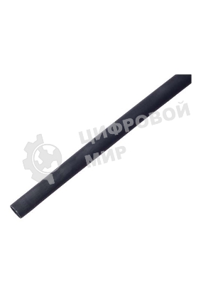 Трубка термоусадочная Rexant двустенная клеевая 18/6 (3:1) 1м черный