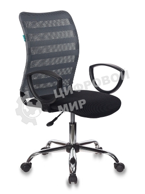 Кресло Бюрократ CH-599AXSL/32G/TW-11 серый/черный, сетка, 120 кг, механизм качания