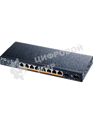 Коммутатор Zyxel XMG1915-10EP-EU0101F (L2+) 8x2.5 Гбит/с 2SFP+ 8PoE++ 130W управляемый
