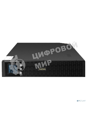 Источник бесперебойного питания Pure Sine Wave ExeGate SinePower UHB-3000.LCD.AVR.1SH.4C13.RJ.USB.2U 3000VA/2400W, LCD, AVR, 1*Schuko+4*C13, RJ45/11, USB, Rackmount 2U/Tower, металлический корпус, черный