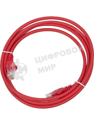 Патч-корд LANMASTER UTP LAN-PC45/U5E-2.0-RD вилка RJ-45-вилка RJ-45 cat.5е 2м красный LSZH (уп.:1шт)