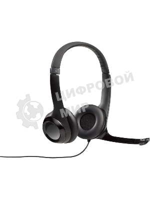 Гарнитура Logitech H390 чёрный, проводная, USB