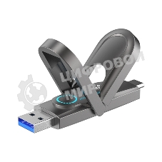 Флешка USB Netac US9 (NT03US9C-256G-32TA), 256Gb, USB 3.2 Gen2 Type-A/USB Type-C, R/W 1000/900, серебристый