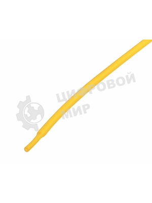 Термоусадочная трубка Rexant 2,0/1,0 мм, желтая, упаковка 50 шт. по 1 м