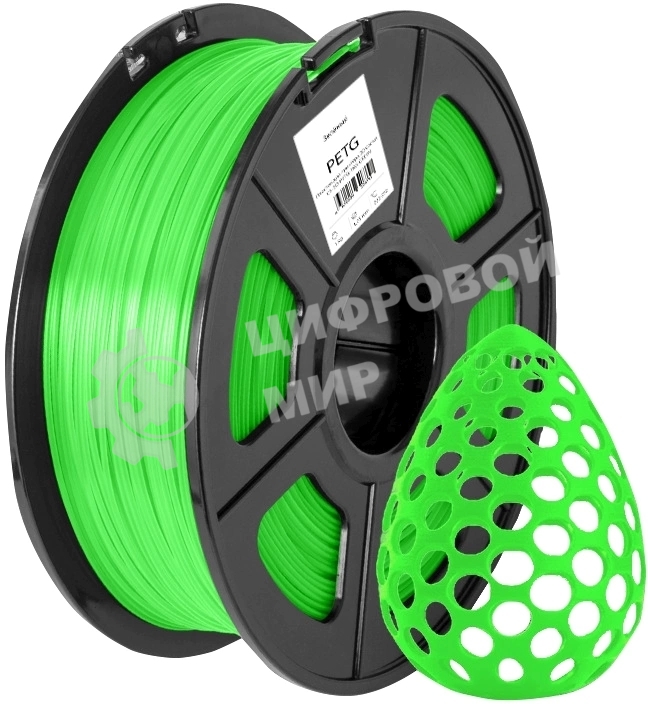 Пластик для принтера 3D Cactus CS-3D-PETG-1KG-T-GREEN PETG d1.75мм 1кг 1цв.