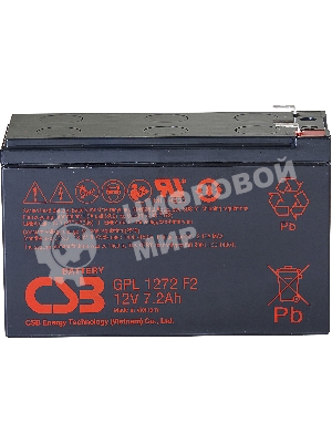 Аккумулятор CSB GPL1272 F2FR (12V 7.2Ah)
