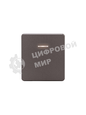 Выключатель Kranz ROUND 1 кл проходной (переключатель) с подсветкой 10А с/у титан