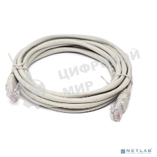 Кабель патч-корд, Filum FL-U6-3M U/UTP 6 cat. 3м, 26AWG(7x0.16 мм), омедненный алюминий (CCA), PVC, серый