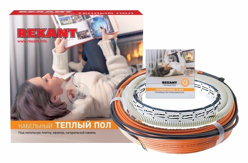 Теплый пол Rexant Standard RND-120-1800 (1800Вт/120м/S обогрева, м2: 11,2-15,0) (двух жильный)
