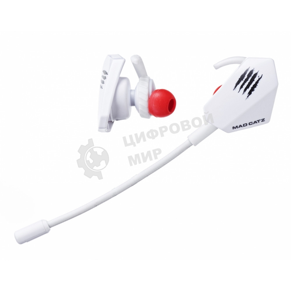 Игровые мобильные наушники белые Mad Catz E.S. PRO+ (3.5 мм jack, 13.5 мм неодимовые магниты, 32 Ом, 20 ~ 20000 Гц, микрофон)