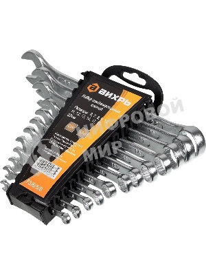 Набор комбинированных ключей ВИХРЬ 12 шт. 6-22 73/6/5/8