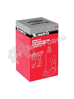 Домкрат гидравлический бутылочный Matrix, 5 т, h подъема 197–382 мм