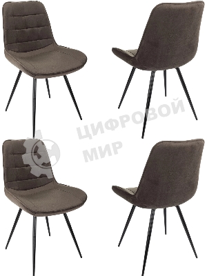 Стул для дома Бюрократ CH-K2_4 комплект 4 шт коричневый Holland 74 металл черный на ножках