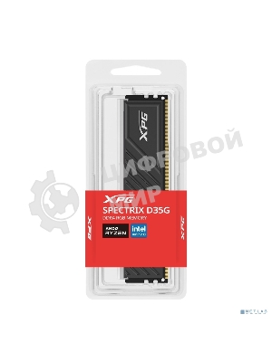 Оперативная память XPG Spectrix D35G RGb, 8Gb (1x8GB), DDR4, 3200MHz, CL16, DIMM, с радиатором, черный, RGb