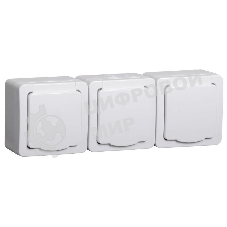 Розетка IEK ERMP32-K01-16-54-EC РСб23-3-ГПБб роз 3м с з/к о/у IP54 (белый) ГЕРМЕС PLUS