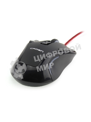 Мышь проводная Crown Gaming CMXG-804 черный, 2000 dpi, USB, кнопки - 9