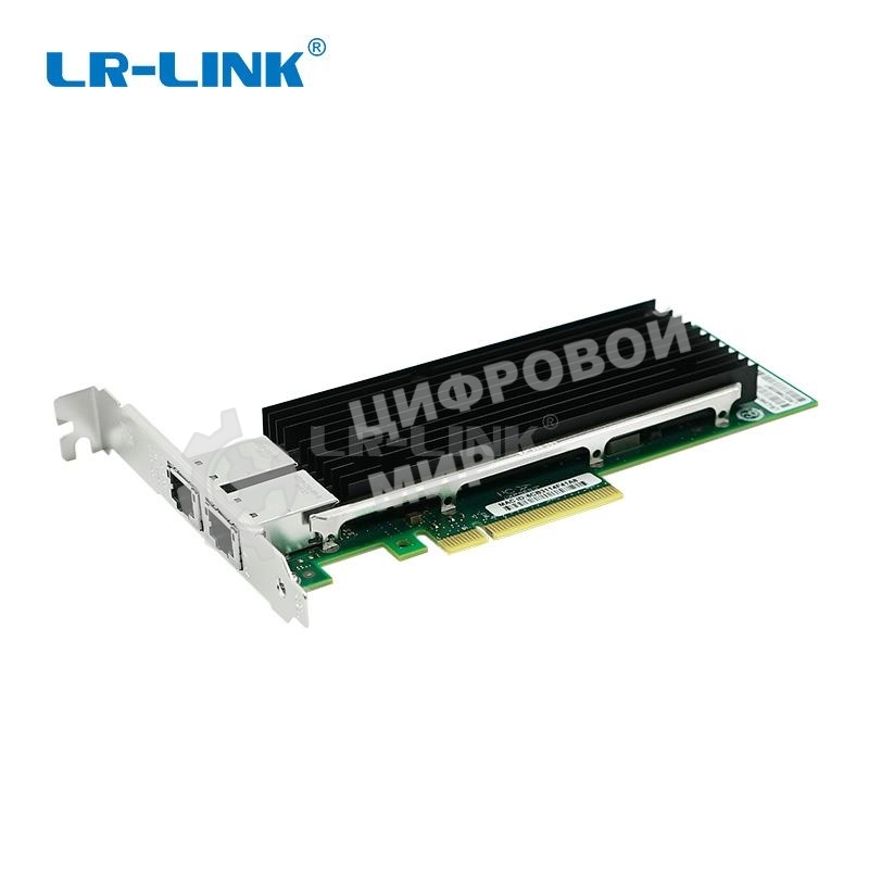 Сетевая карта LR-Link 2 порта 10/100/1000/10G Base-T на чипе Intel X540, LREC9802BT