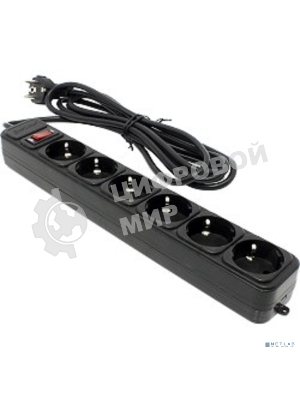 Сетевой фильтр ExeGate EX119393RUS SP-6-3B (6 розеток, 3 м, евровилка, черный)