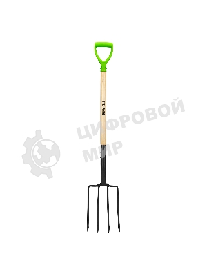 Вилы 4-рогие Palisad огородные, кованые, 195х295х1165 мм, деревянный лакированный черенок