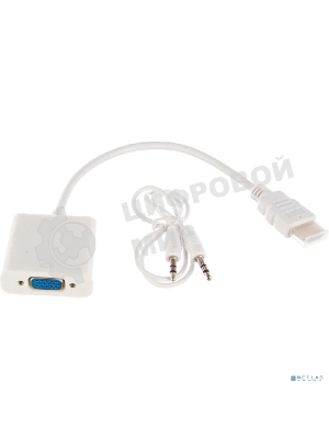 Переходник штекер Rexant HDMI - гнездо VGA, провод + шнур стерео 3,5 мм