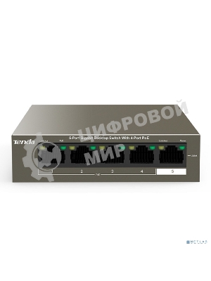 Коммутатор 5PORT 1000M 4POE Tenda TEG1105P-4-63W