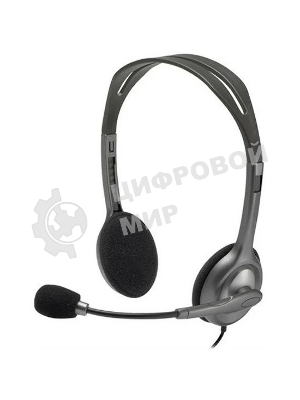 Гарнитура Logitech H111 чёрный, проводная, 3.5 мм
