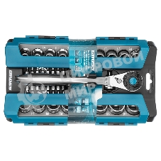 Набор торцевых головок Gross 14145 трещотка 120 зубьев, 36 предметов