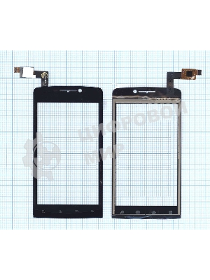 Сенсорное стекло (тачскрин) для Philips T539, черное