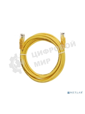 Патч-корд литой Aopen/Qust UTP кат.5е 3м желтый 