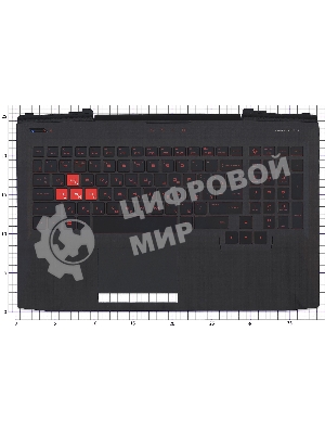 Клавиатура для ноутбука HP Omen 15-CE черная с подсветкой, Топкейс