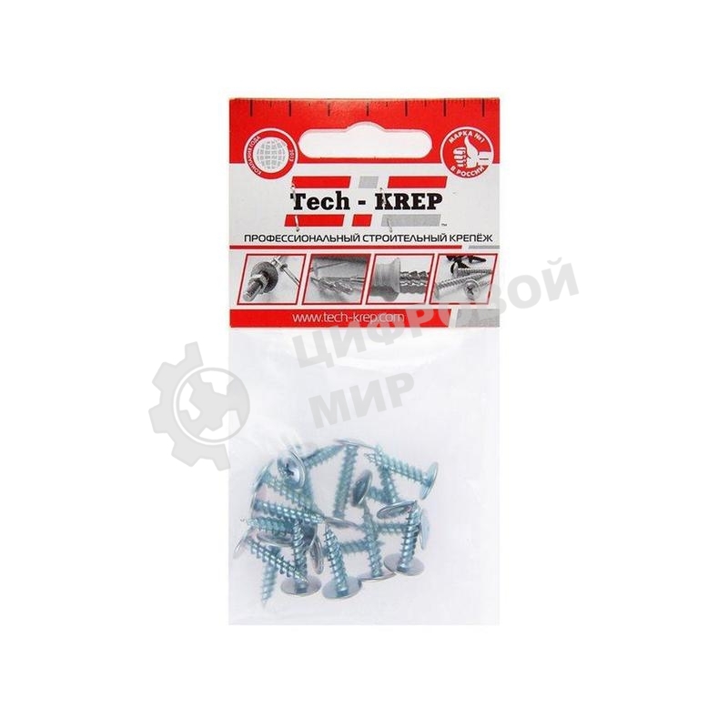 Саморез для тонкого метал. листа 4.2х19 (уп. 18 шт) пакет Tech-Krep 102389