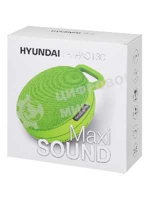 Колонка портативная Hyundai H-PAC130 светло-зеленый 3W 1.0 BT/3.5Jack/USB 10м 300mAh