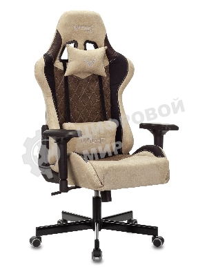 Кресло игровое Бюрократ VIKING 7 KNIGHT BR FABRIC коричневый текстиль/эко.кожа крестовина металл/пластик