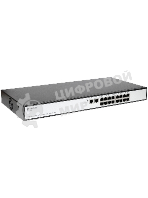 Коммутатор неуправляемый PoEORIGO OS1218P/190W/A1A 16x100Base-TX PoE+, 2x1000Base-T, PoE-бюджет 190 Вт, корпус металл
