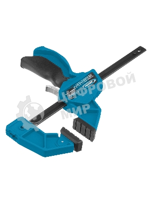 Струбцина реечная Gross быстрозажимная, пистолетного типа, пошаг. механизм, пластиковый корпус,150 мм