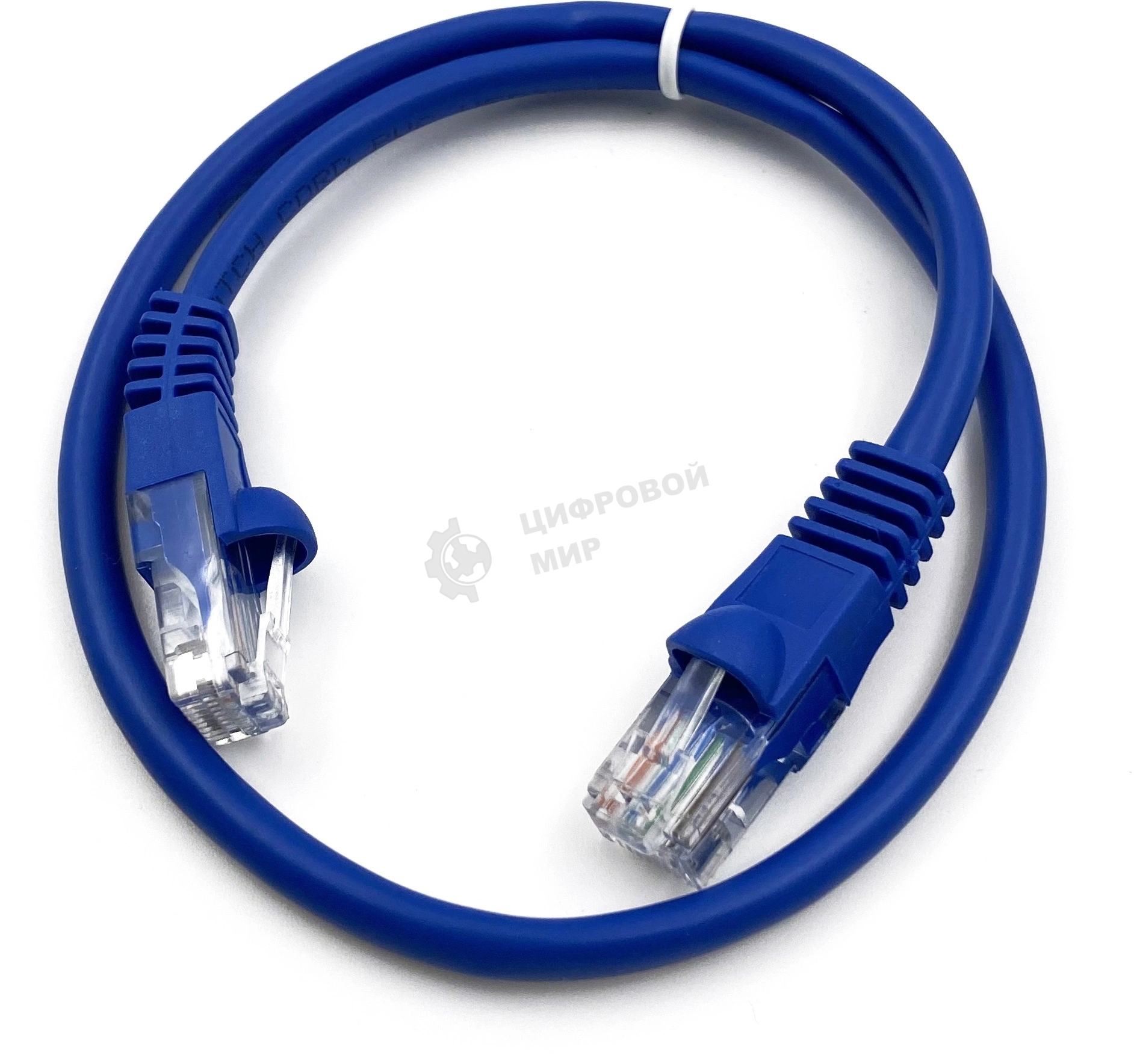 Патч-корд Buro UTP 4 пары cat.5e CCA molded 0.25м голубой RJ-45 (m)-RJ-45 (m)