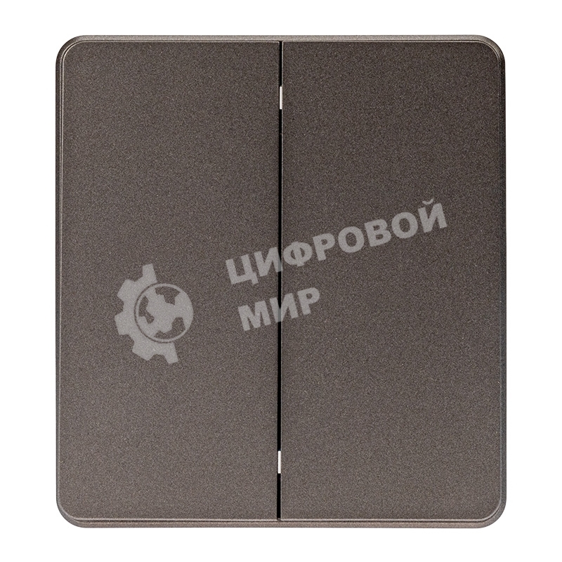 Выключатель Kranz ROUND 2 кл для жалюзи возвратный 10А с/у титан