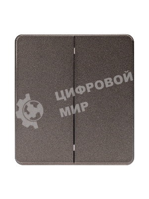 Выключатель Kranz ROUND 2 кл для жалюзи возвратный 10А с/у титан