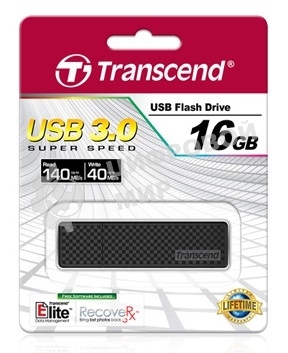 Флешка USB Transcend JetFlash 780 (TS16GJF780), 16 Gb, USB 3.0, R/W 140/40, черный/серебристый