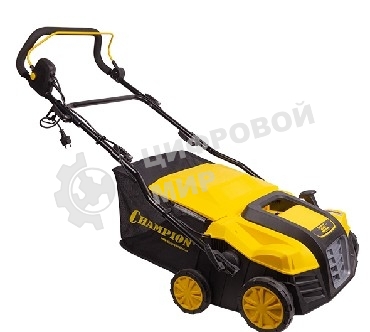 Скарификатор электрический CHAMPION ESC1840 Мощность двигателя 1800 Вт, Напряжение сети 230,50 В, Гц, Вес c травосборником 12 кг, Ширина обработки 400 мм, Высота аэрации от -13 до -1 мм, Высота скарификации от -9 до 3 мм, Тип/объем травосборника ткань/55 л, Регулировка высоты обработки/количество положений 4, Уровень мощности звука 104 дБ, Уровень звукового давления скарификатор/аэра 85,56 (K=3 дБа) дБ, Уровень вибрации на рукоятке 5,5 (K=1,5 м/с) м/с2.