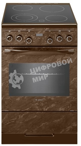 Плита электрическая Gefest ЭП Н Д 5560-03 0054 коричневый, конфорок 4 шт, духовка 55 л, 50 см x 85 см x 58.5 см