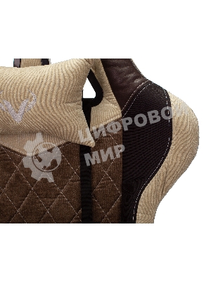 Кресло игровое Бюрократ VIKING 7 KNIGHT BR FABRIC коричневый текстиль/эко.кожа крестовина металл/пластик