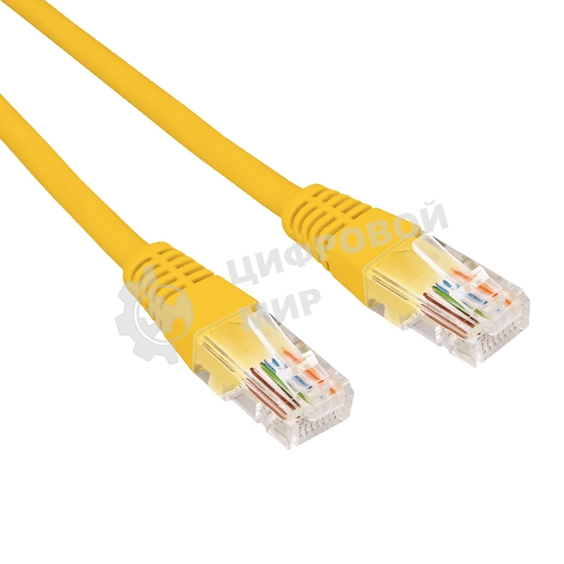 Патч-корд U/UTP Rexant cat.5e, RJ45-RJ45, 26AWG, ZH нг(А)-HF, желтый, 0, 5 м