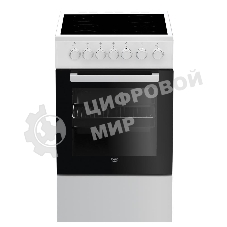 Плита электрическая Beko FSE57110GW белый, конфорок 4 шт, духовка 55 л, гриль, 50 см x 85 см x 60 см